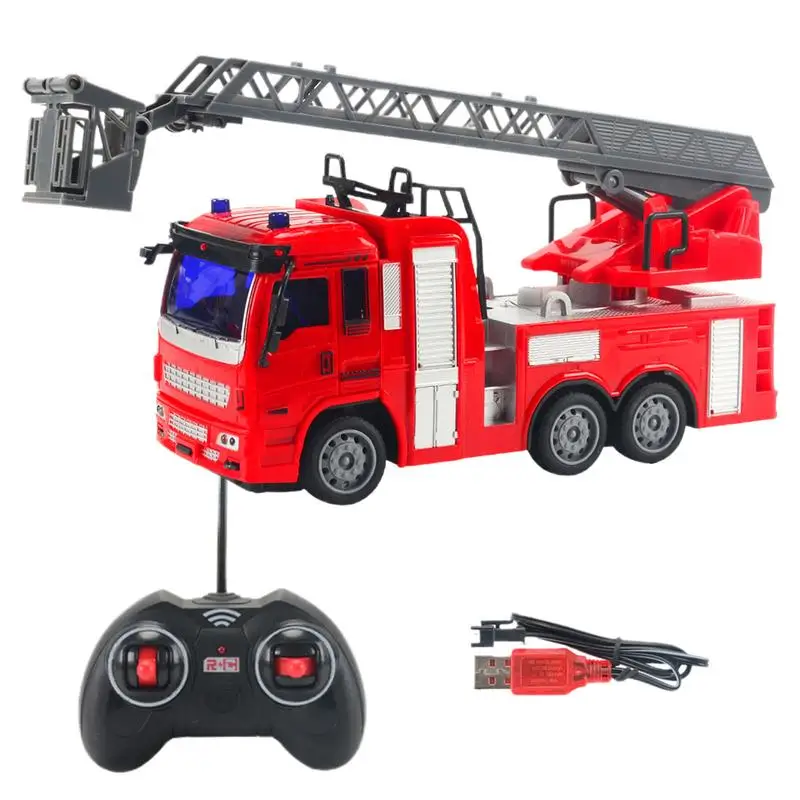 Simulation Firetruck Spray Water Truck Gun Toy Fireman Fire Truck Vehicle Car Music Light Educational Boy Eletric Toys For kid