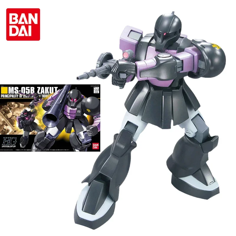 

Bandai Original Gundam Model Kit Anime Figure HGUC 1/144 MS-05B ZAKU2 Action Figures Toys Collectible Gifts for Children