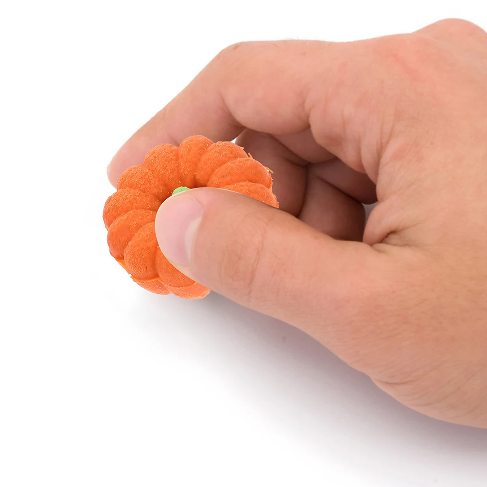 

20 Pcs Pumpkin Eraser Cute Mini Halloween Rubber Shaped Drawing Bulk Erasers for Kids Stationery Gift Small