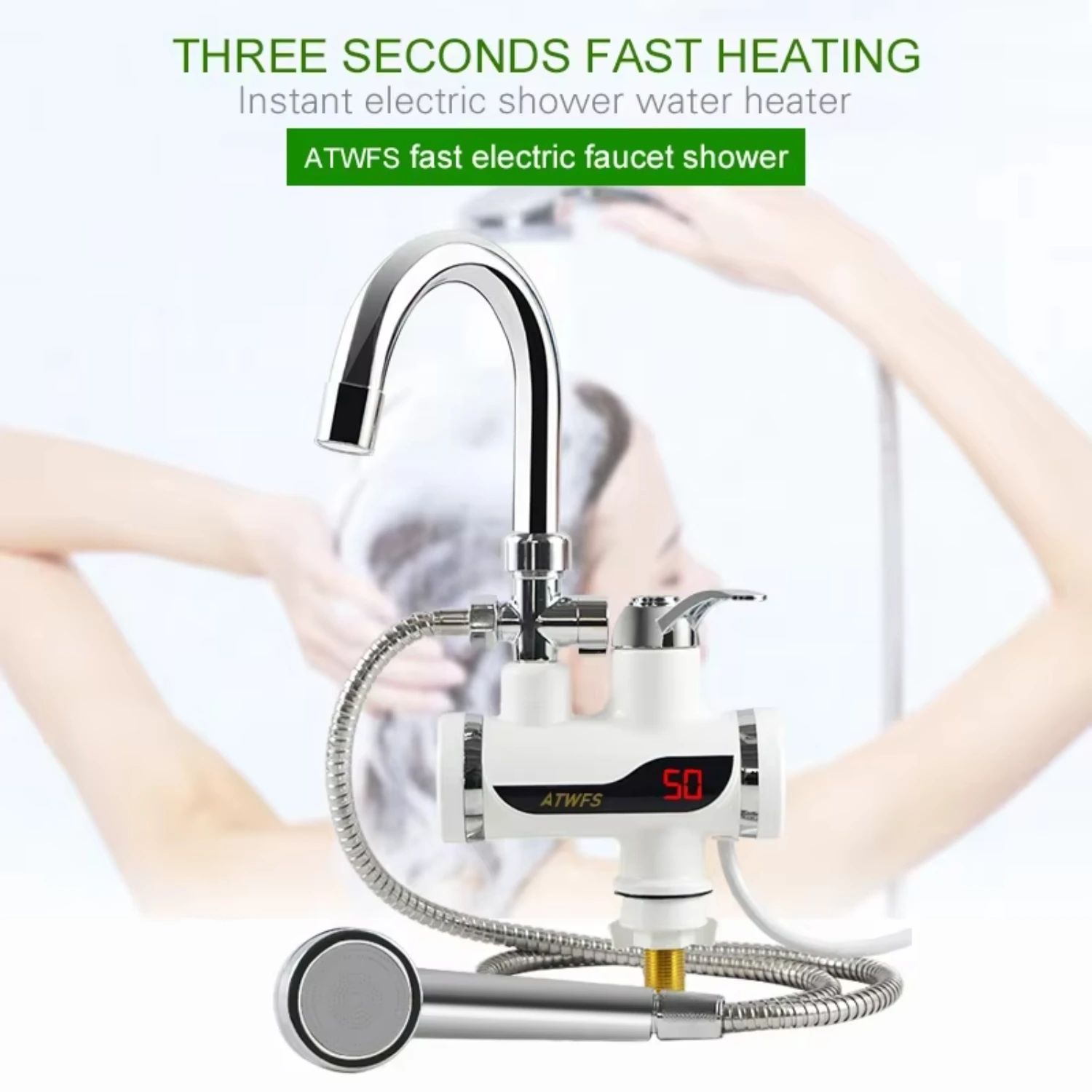 Instant Shower Water Heater Instant Hot Water Faucet Kitchen  Tap Water Heating Instantaneous Heater