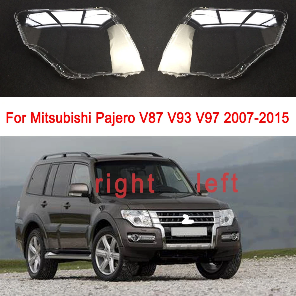 

Car Front Headlight Lampshade For Mitsubishi Pajero V87 V93 V97 2007-2015 Plexiglass Lens Replace Lampshade Clear Lens Cover