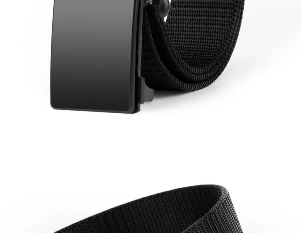 Automatischer Metallschnallen-Golfgürtel aus Canvas, gewebter Nylon-Freizeitgürtel für Herren, taktischer Gürtel für Outdoor-Sport, atmungsaktiver Jeans- und Hosen-Gürtel – Detail 11