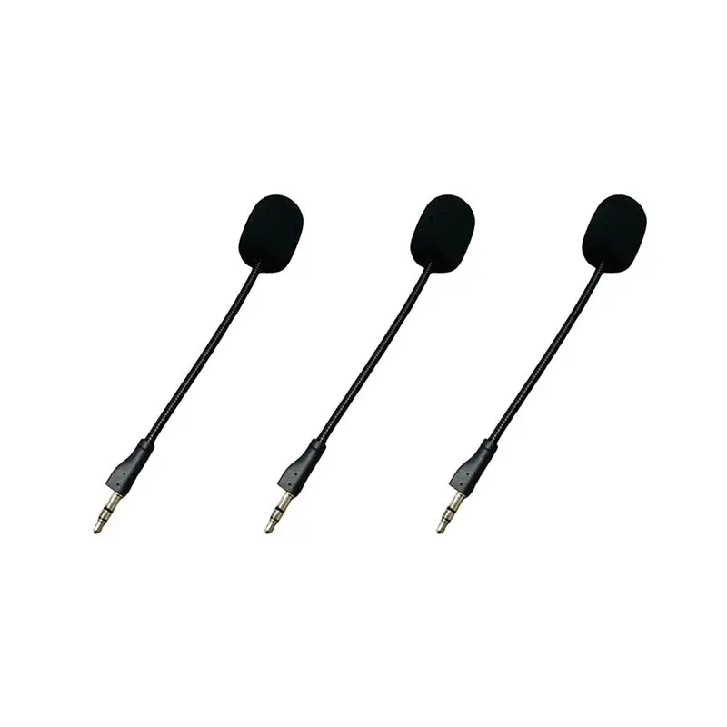 A97I-Replacement 3.5Mm Microphone For Logitech G PRO G PRO X Gaming Headsets E-Sports Game Mic Bendable Game Mic 3Pcs