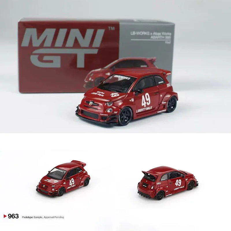 

MINIGT 1:64 Abas Works ABARTH 963 Alloy Car Model Collection Gift Ornaments