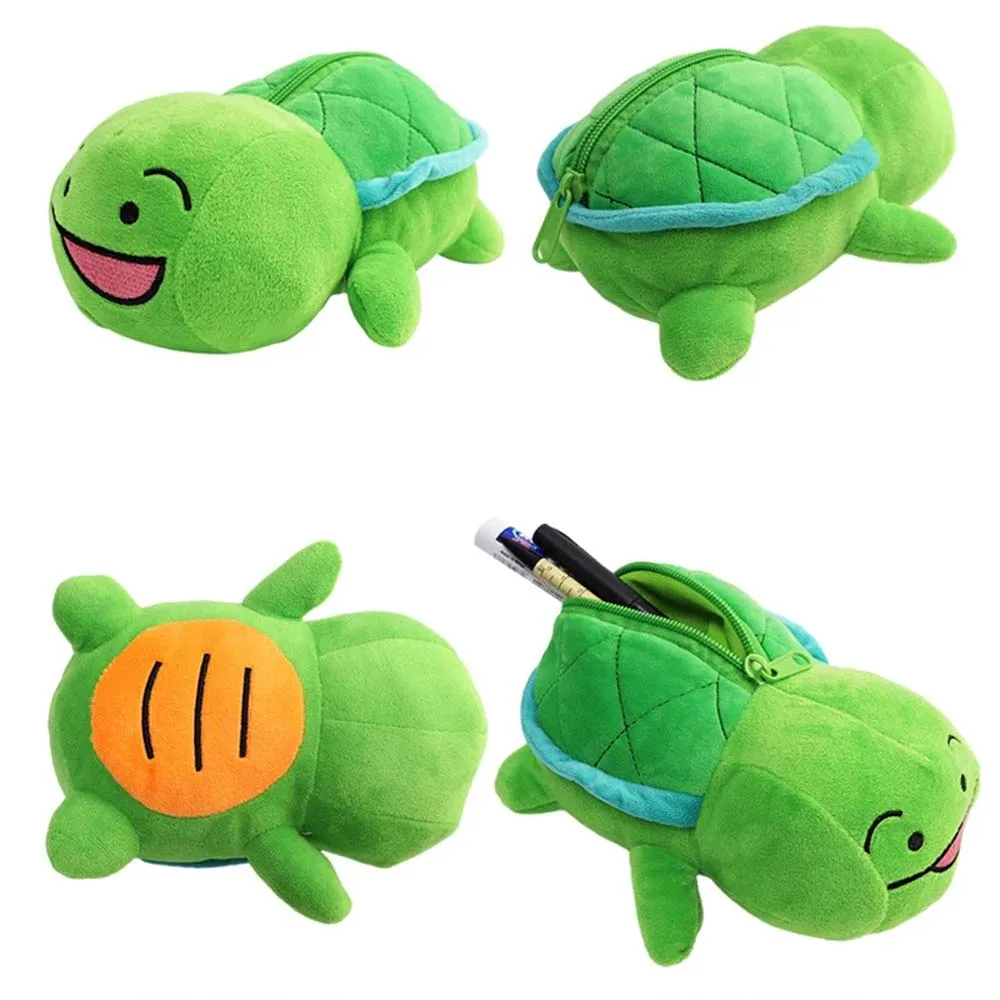 

Storage Bag Turtle Plush Pencil Case Soft Stuffed Plush Doll Little Turtle Pen Bag Kawaii Large Capacity