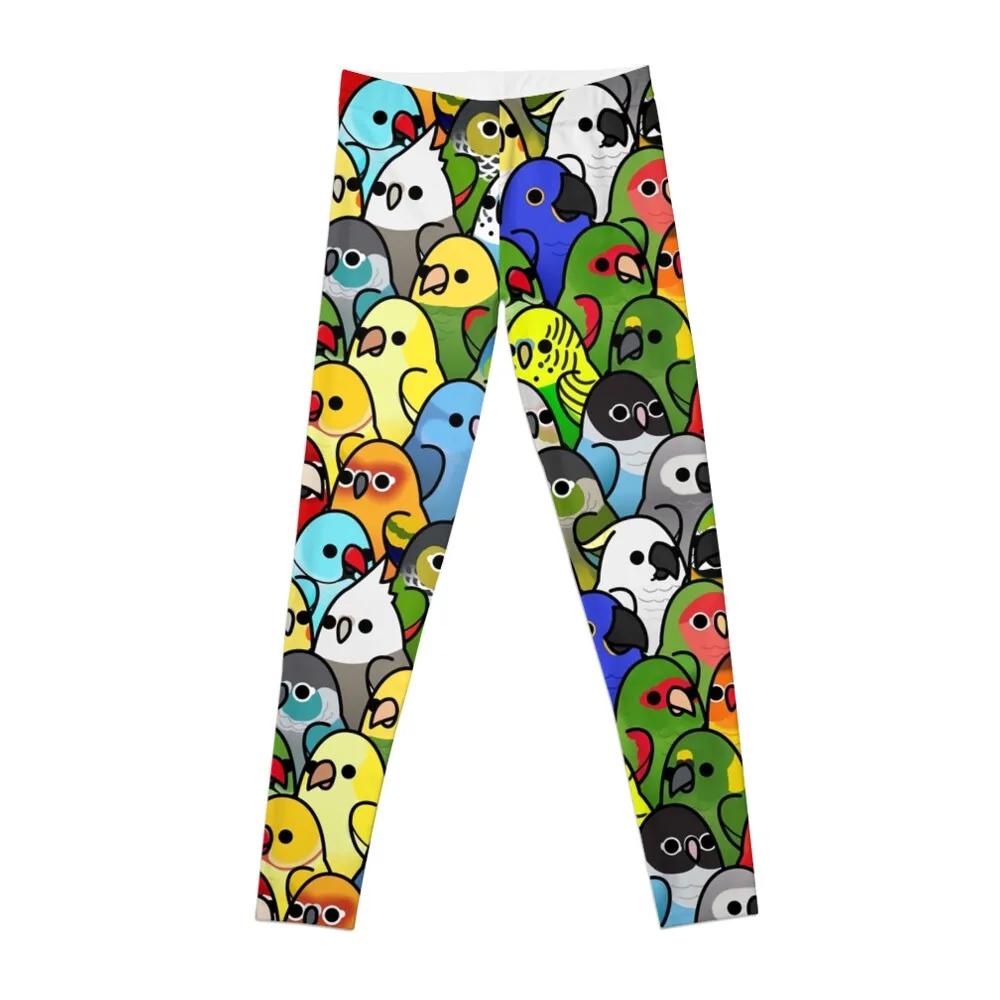 Too Many Birds! Bird Squad 1 Leggings Sports pants woman flared Womens Leggings