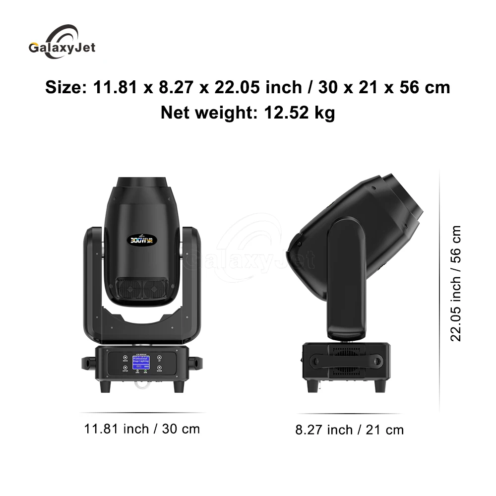 Imagem -03 - Galaxyjet 1pc Led Feixe & Spot & Wash 3in1 300w Movendo a Cabeça Iluminação Zoom Foco com Rdm Auto Show Bar Discoteca dj Luz de Palco