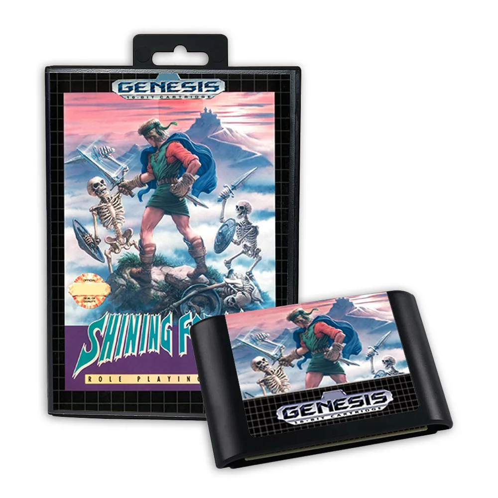 Shining Force(Battery Save) USA Cover Game for SEGA MD Mega Drive Genesis Consoles Game Cartridge Box Manual