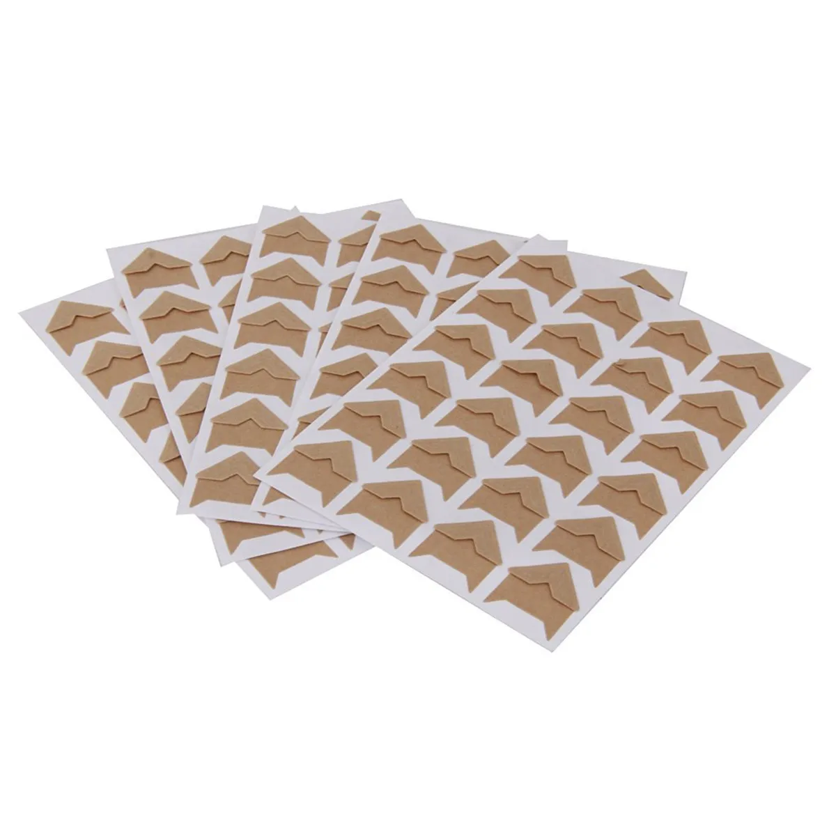 

5Pcs Kraft Paper Photo Corner Stickers for Photo Albums Scrapbook Decoration Self Adhesive Lightweight Portable Reversible Album