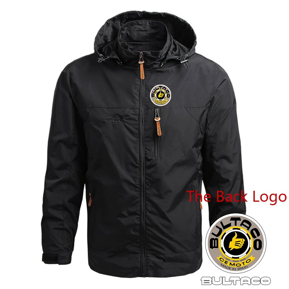 Bultaco Cemoto Motorcycles 2024 Spring and Autumn New Men Print Breathable Four-color Trench Coat Solid Color High Quality Tops