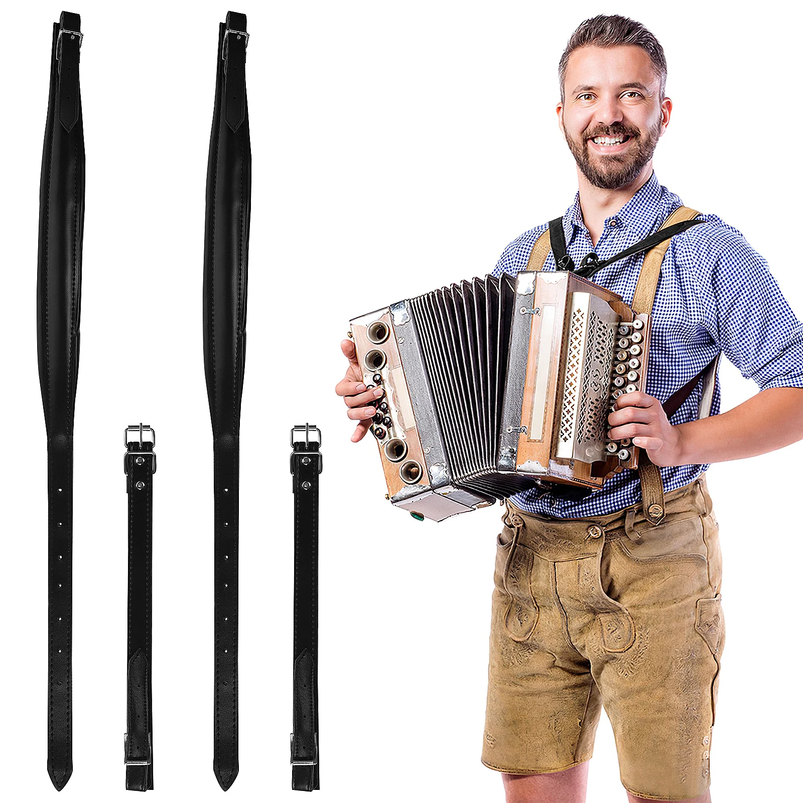 

Accordion Shoulder Strap Black Adjustable Belts for Accordions Musical Instruments Comfortable Long Use Universal Straps