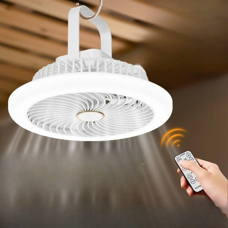 Small ceiling fan bed dormitory silent electric fan usb charging camping outdoor tent mosquito net household portable