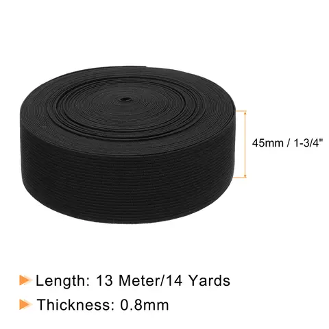 सिलाई के लिए इलास्टिक बैंड 1-3/4 इंच x 14 यार्ड फ्लैट निट इलास्टिक स्पूल विग पैंट के लिए भारी स्ट्रेच हाई इलास्टिसिटी DIY काला 10 best sales सिलाई की धारणाएँ - №5