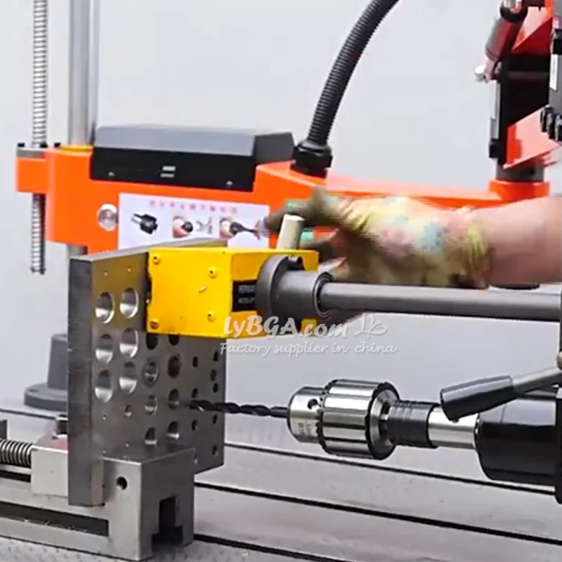 Imagen 3: Máquina de Perforación y Roscado Eléctrica Multifuncional LY M3 M12 M16 M20 con Servomotor 2 en 1, Roscadora Universal con Mandril