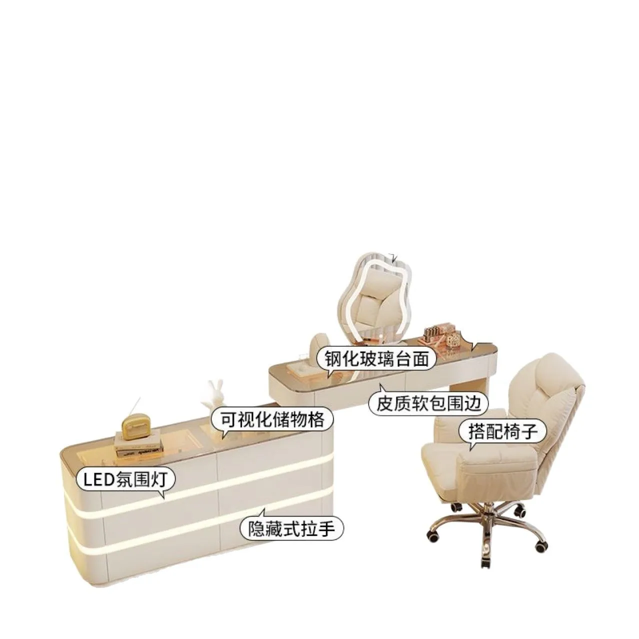Bedroom TV cabinet dressing table integrated simple modern small apartment