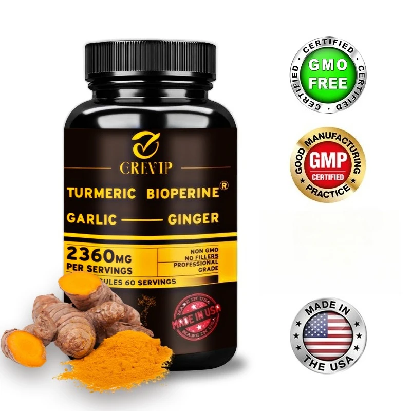 

4-in-1 Turmeric Ginger Supplement - Natural Antioxidants Boost Immunity, Maintain Heart and Joint Health, Aid Digestion