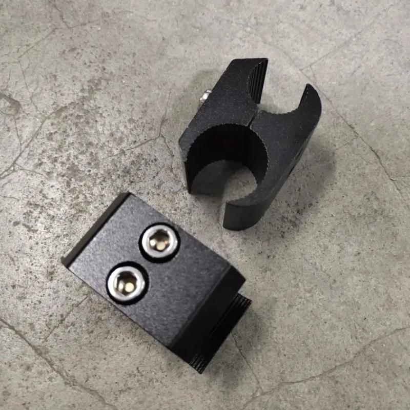 Sports Wheelchair Aluminum Alloy Clamp Block 25mm/19mm Brake Connection Clamp, Black Metal Pipe Clamp