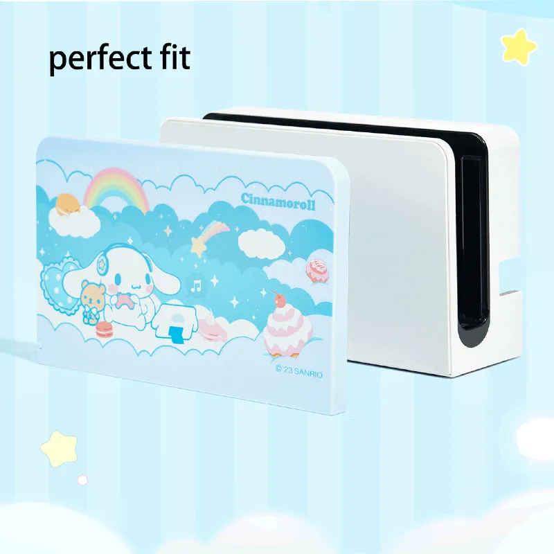 Nuovo Kawaii Sanrioed Cinnamoroll Pochacco Anime Figura Interruttore Ns/oled Base Custodia protettiva Squisito Accessori digitali Regalo