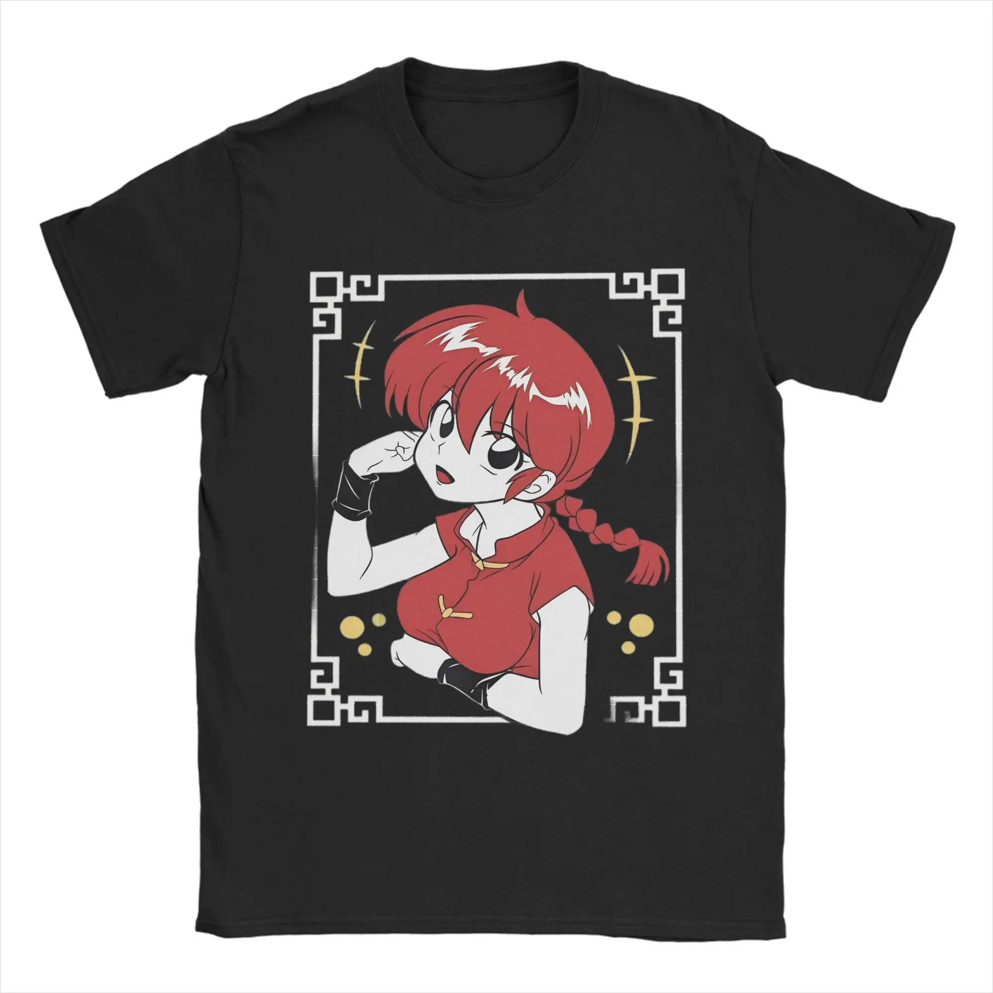 

Ranma Saotome Anime Panda Manga T-Shirt for Men Women Casual Cotton Tee Shirt Crewneck Short Sleeve T Shirt Plus Size Clothes