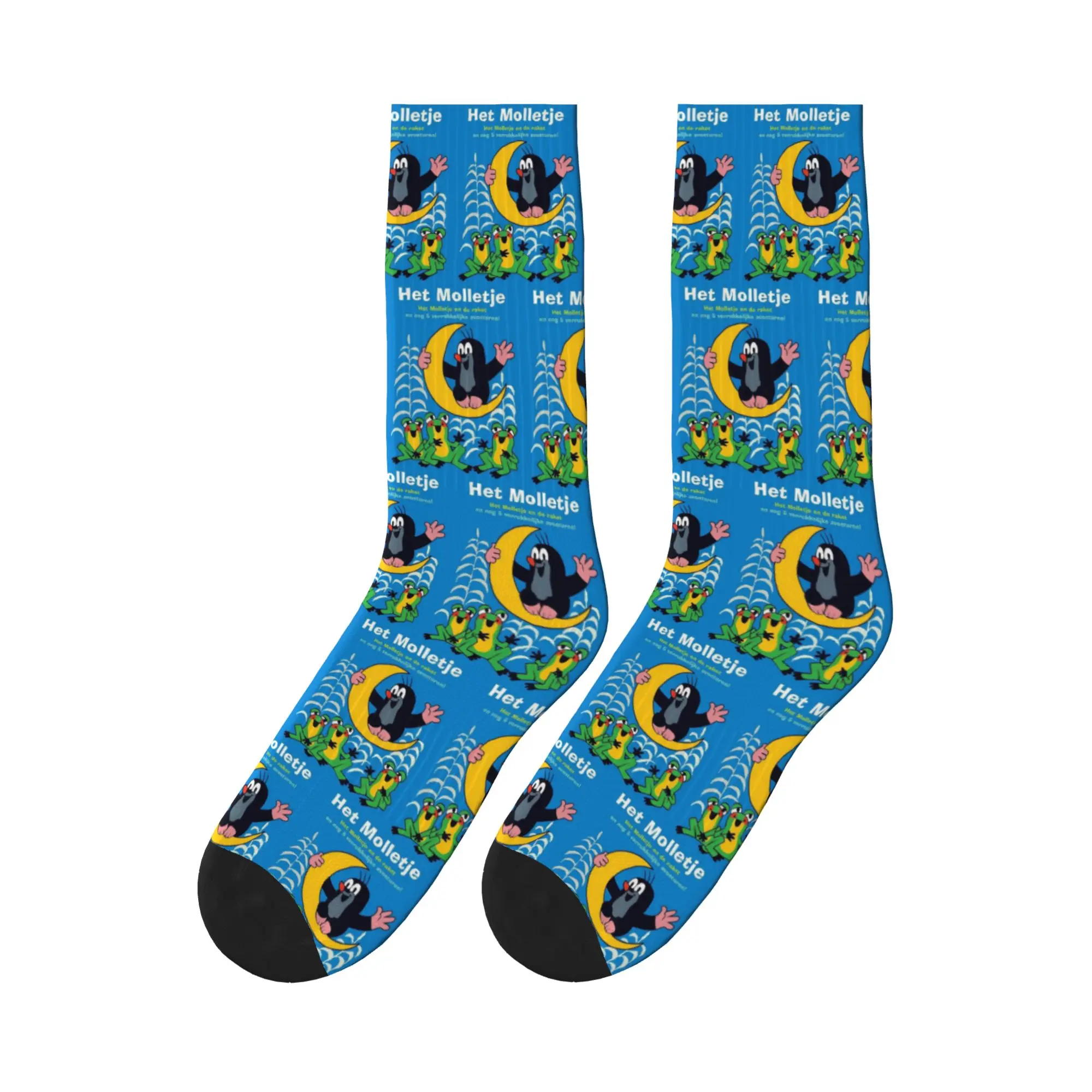 

Mole Krtek Cute Little Maulwurf Sports Socks Sweat Absorbing Stockings All Season Long Socks for Unisex Gifts