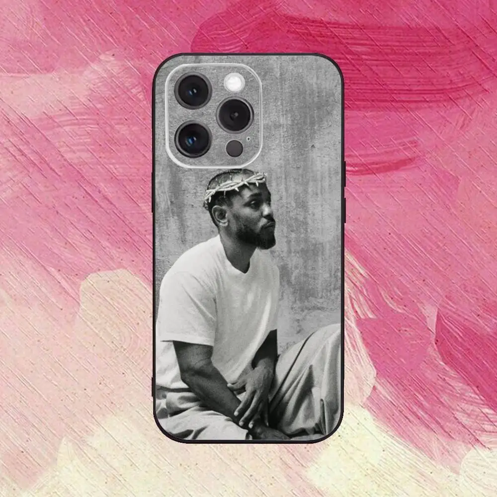 K-kendrick 12l-lamar Rapper Phone Case  For iPhone17,16,15,14,13,12,11 Plus,Pro Max Soft Black Cover