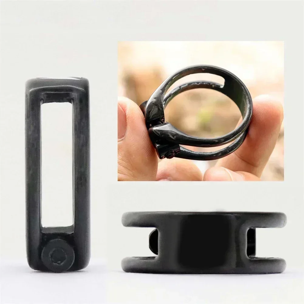 1pc Carbon Fiber Seatpost Tube Clamp 31.8/34.9mm Seat Tube Lock Ultralight Mountain Road Bicycle Seatpost Clip Accessories