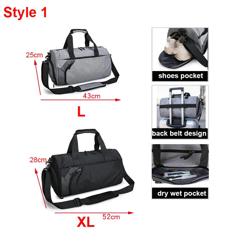 Bolsas De gimnasio para hombre, bolsa De entrenamiento, bolso De viaje De Fitness, deporte al aire libre, natación, mujeres, Gymtas húmedas secas, zapatilla para yoga 2020 XA103WA