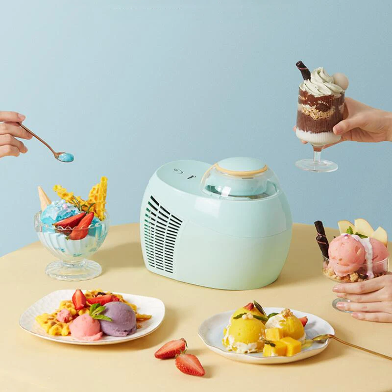 500ml Automatic Italian Ice Cream Machine Maker Mini Roll Soft Serve Hard Household Full Sorbet Fruit Dessert Yogurt