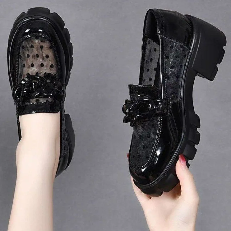 

Thick Bottom Mary Jane Small Leather Shoes Women 2026 Autumn New Design Punk Lolita Shoes Women Fashion Versatile Loafers Casual