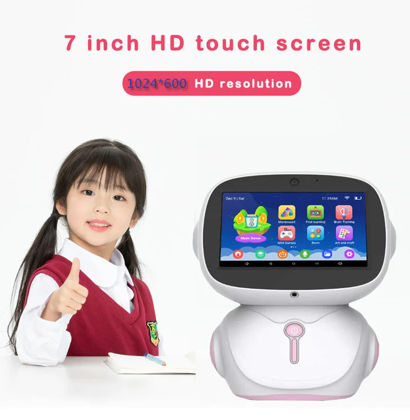 KI-Roboter-Frühpädagogikmaschine, zweisprachiges interaktives Konversationsspielzeug für Kinder, pädagogischer Roboter, Englisch, Spanisch, Französisch...