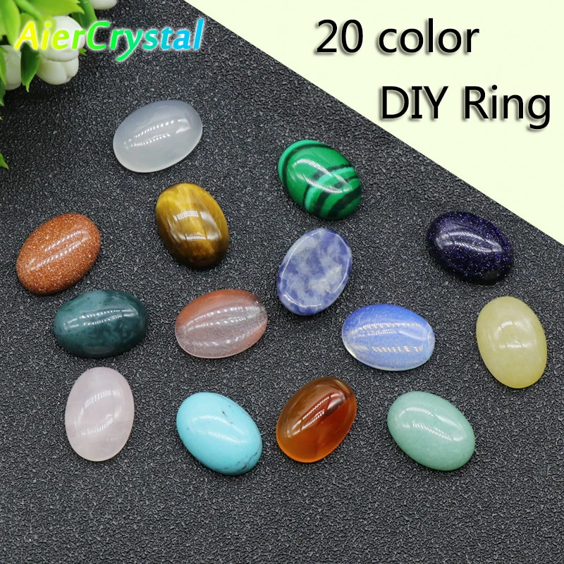 Natural Stone Crystal Oval Cabochon Diy Jewelry Gemstones Making Ring Earring Pendant Necklace Accessori