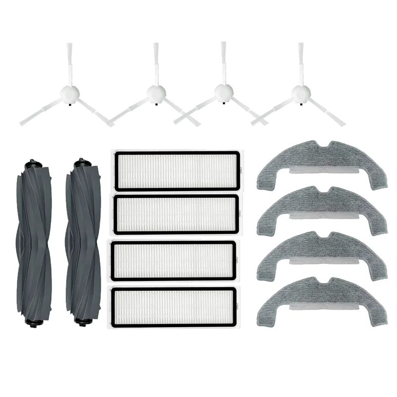 A21F-All-In-One Replace Accessory Bundle For Dreame D10 Plus Gen 2 RLD32GD: Rubber Brush, Four Side Brushes, Filter And Mop Clot