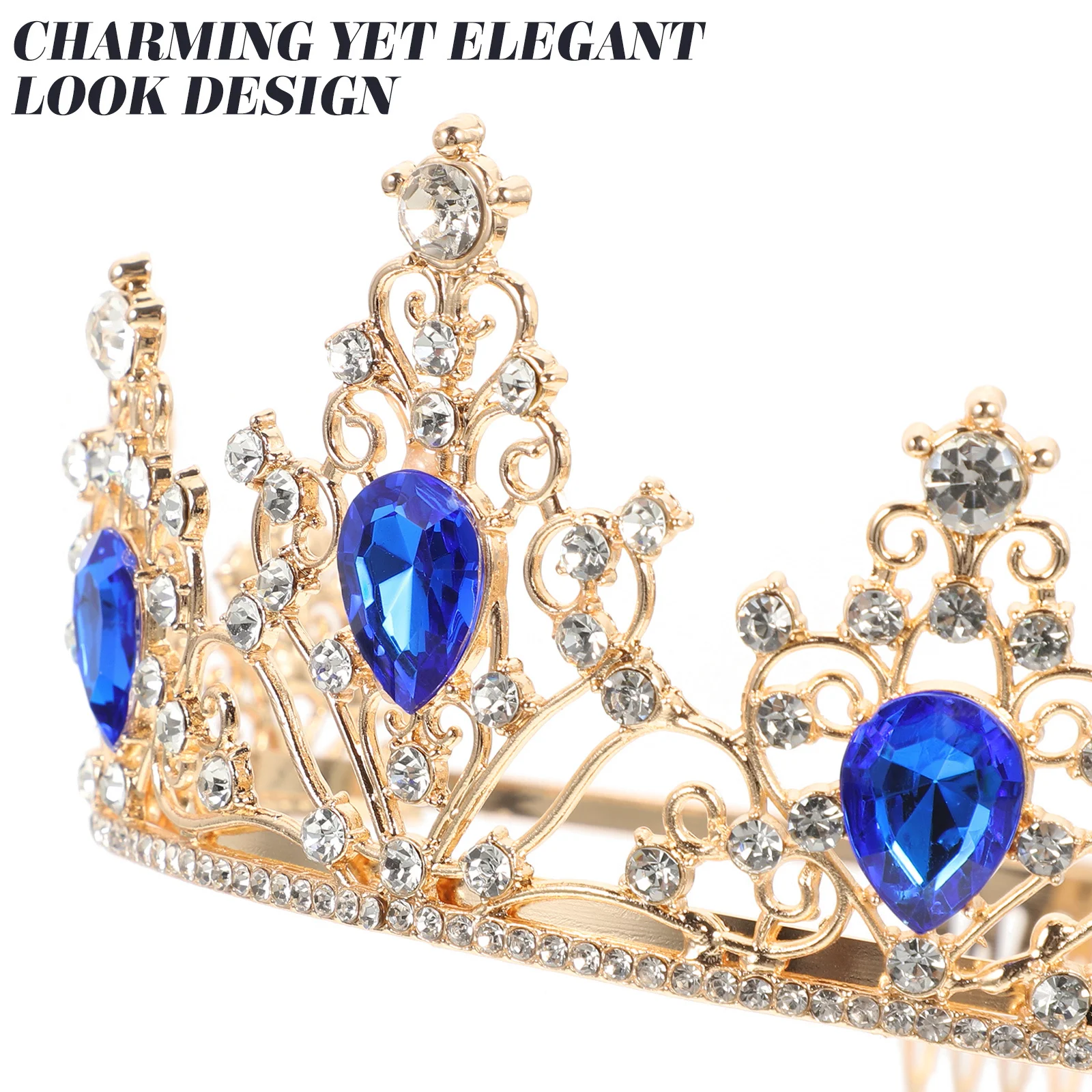 

Sparkling Bridal Tiara Crystal Crown Elegant Wedding Headpiece for Bride Bridesmaids Anniversary Party Photo Accessories