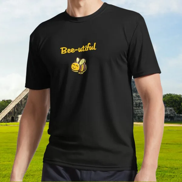 New Cute Bee-utiful Bumble Bee Dark Color Logo T-Shirt Funny Size S to 5XL