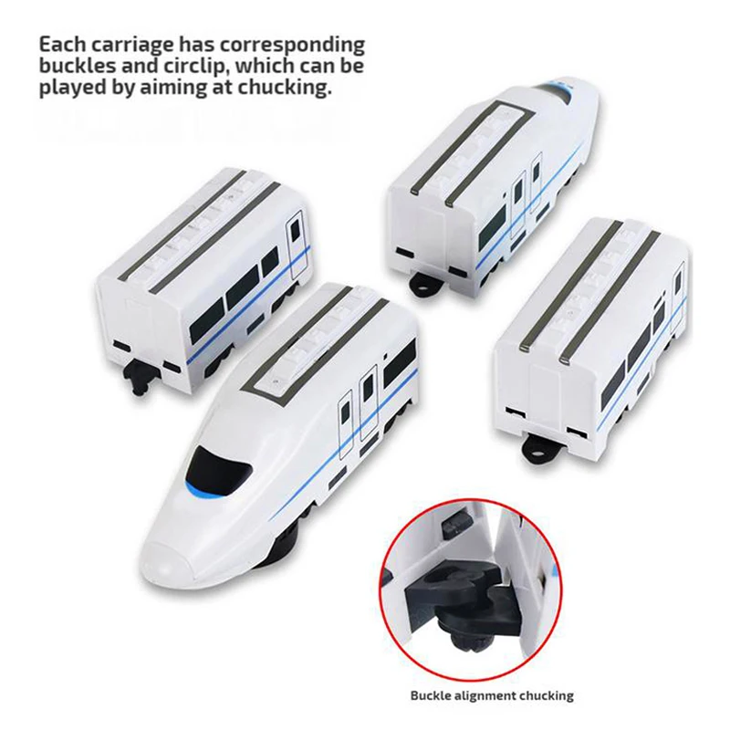 Electric Universal Harmony Train Non-Remote Control Vehicle Toys Simulating High-Speed Railway Motor Vehicle Model Gift for Boys