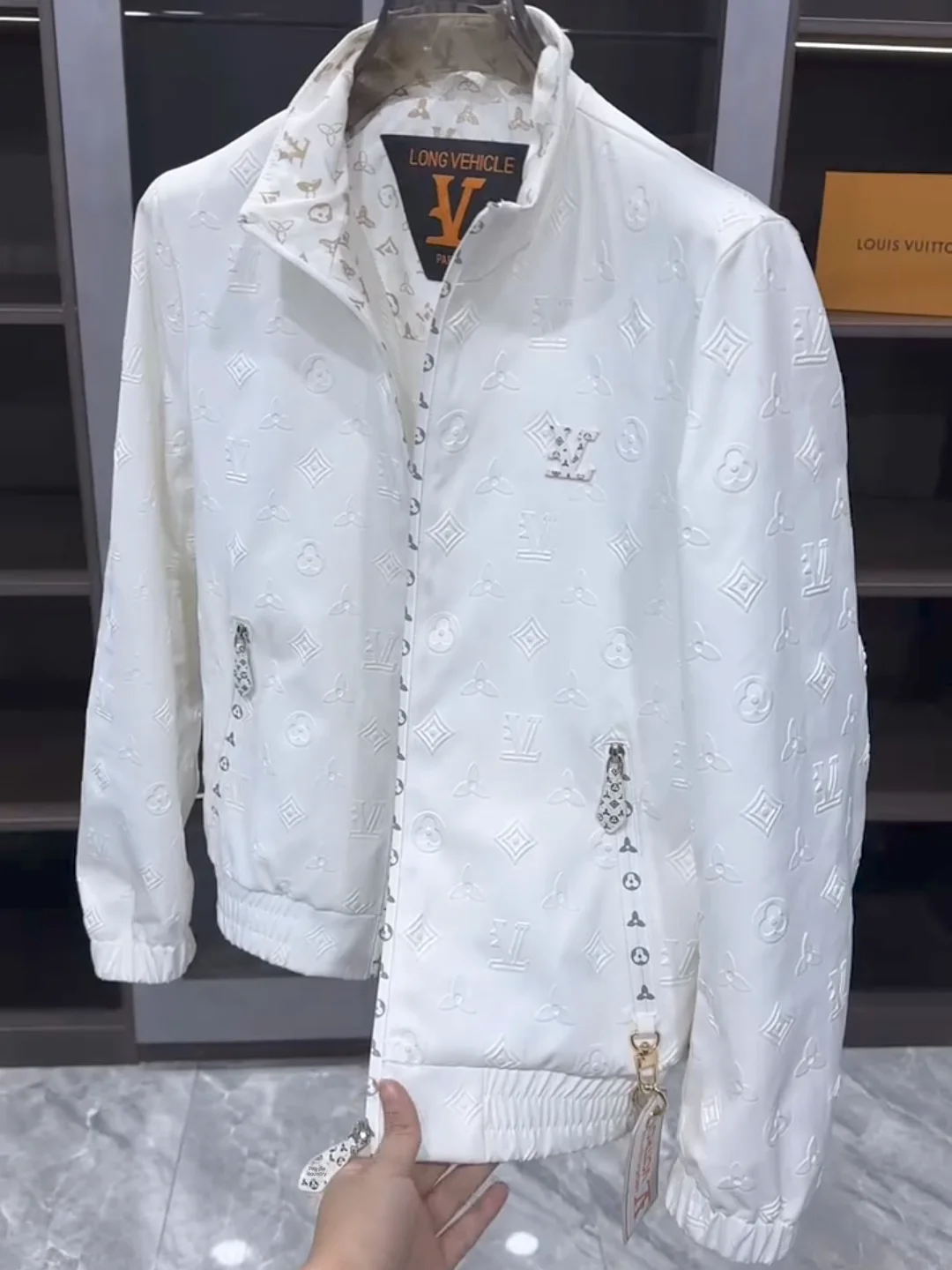 

Spring Summer Men's Stand Collar Jaet Comfortable Haome High Quali Casual Cool Zipper Closure Long Sve Antibacterial