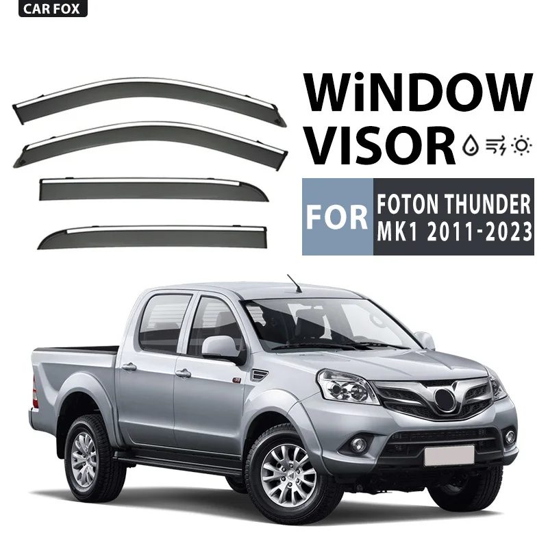 For Foton Thunder 2011+ Car Window Visor Awning Shelters Windshield Side Window Rain Sun Shade Auto Accessories