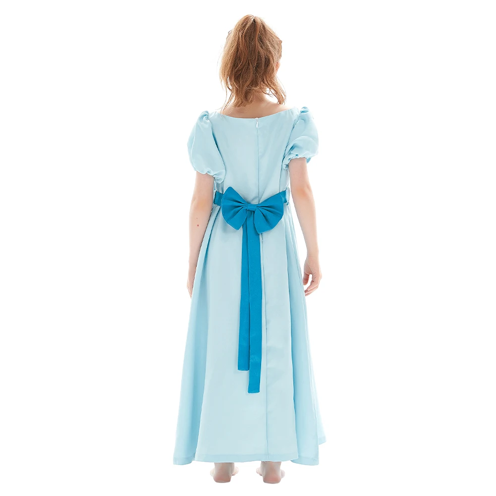 FantrenforCosplay Costume pour enfants, robe de dessin animé pour filles, déguisement de ceinture, tenues d'Halloween, fête de carnaval, trempée, Wendy, Peter Net