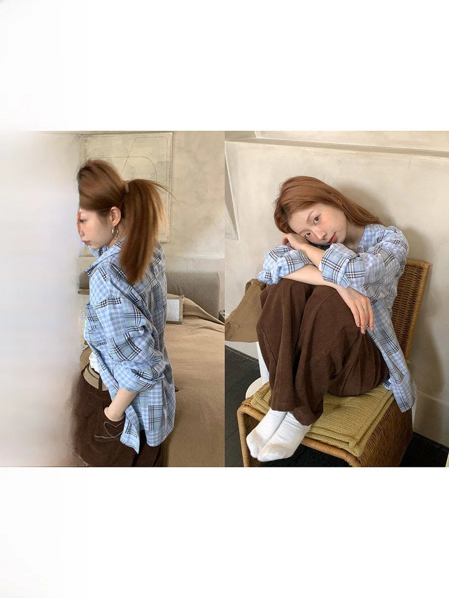 

Женская демисезонная куртка COK из двухслойной ткани в клетку с пэчворком, дышащая, с длинными рукавами, для девочек