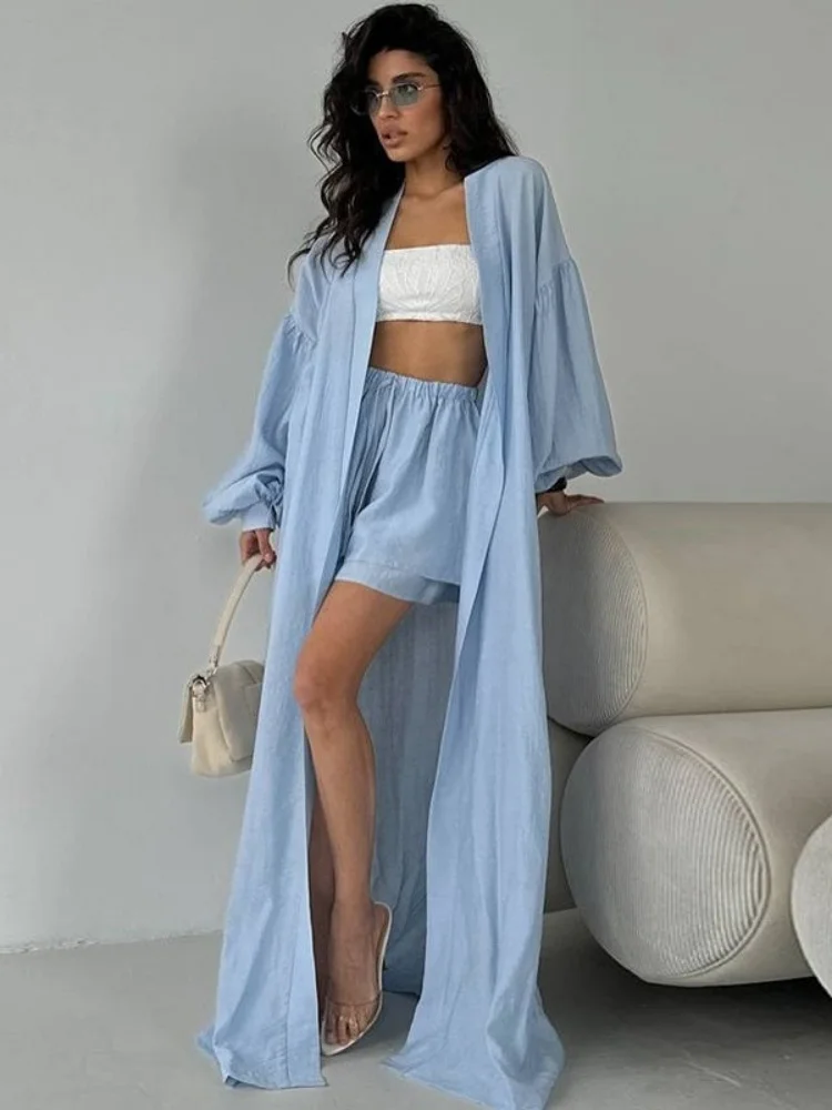 

Wmstar Two Piece Set Women Wholesale Woman 2025 Summer New Design V Neck Loose Lace Top Wide Leg Long Pants Outfits Fancy Club