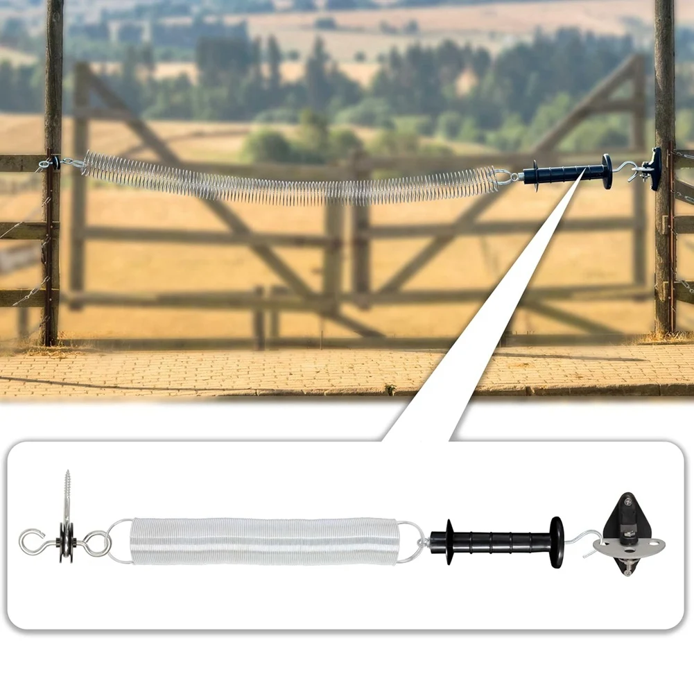 AA08-12 PCS 전기 울타리 용 게이트 핸들 목초지 게이트 용 절연 스프링 장력 울타리 용 교체 액세서리