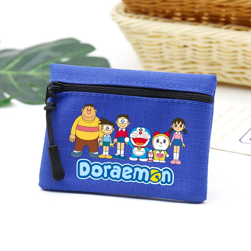 Doraemons Series Mini Coin Purse Cartoon Canvas Wallet Zipper Kawaii Money Pouch Portable Cute Card Holder Funny Birthday Gifts