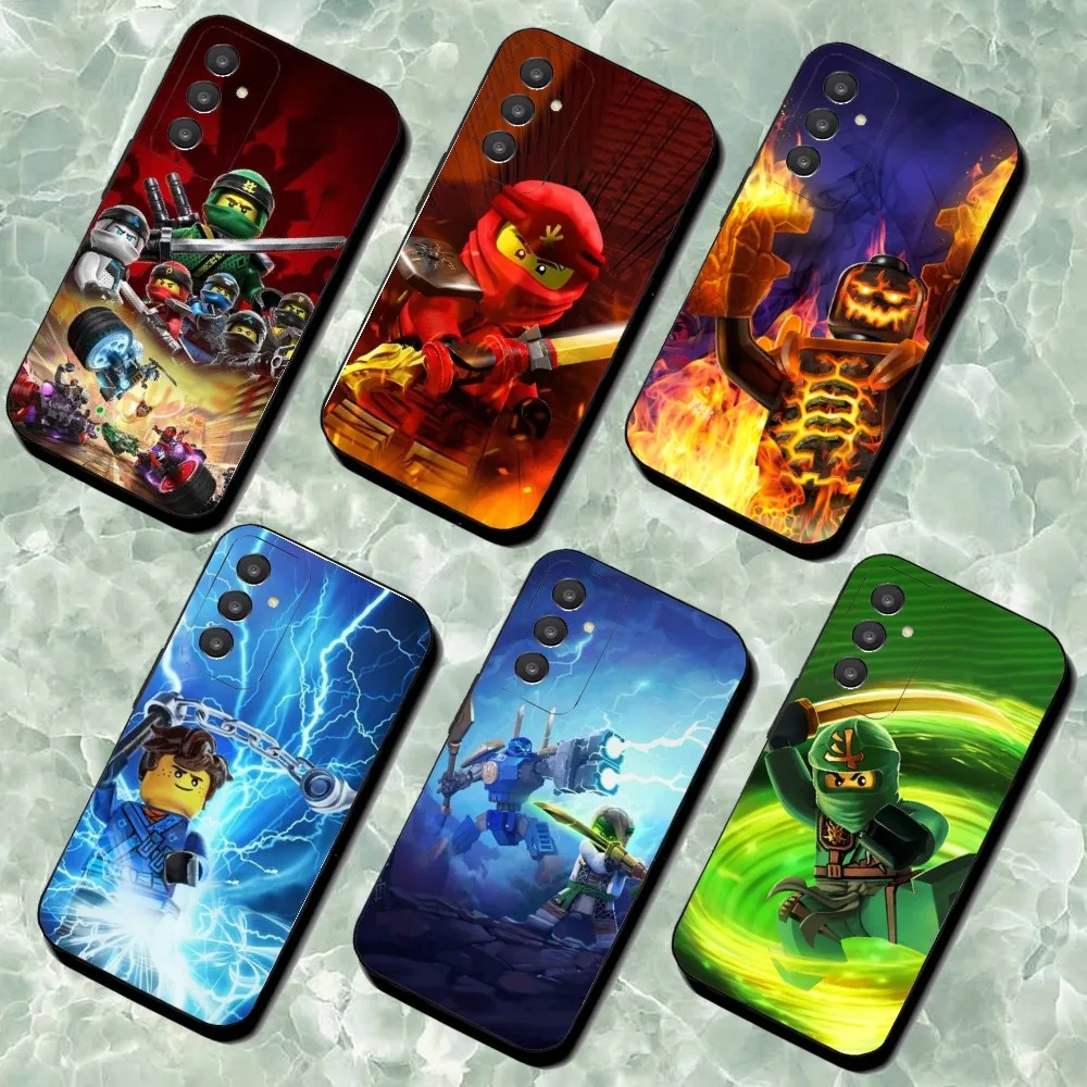 L-Lego N-Ninjago Phone Case For Samsung Galaxy A52 A12 A51 S21 Edge S22ULTRA S23 S20LITE Plus Ultra Black Cover