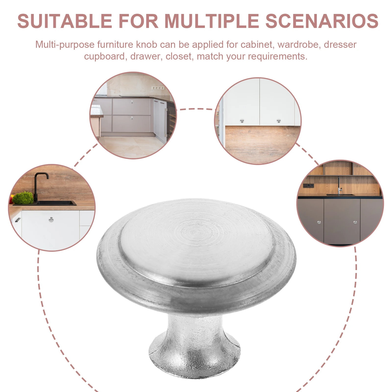 

30 Pcs Cabinet Knobs Drawer Pulls Silver Cupboard Hardware for Kitchen Wardrobe Dresser Closet Furniture Medium Brushed