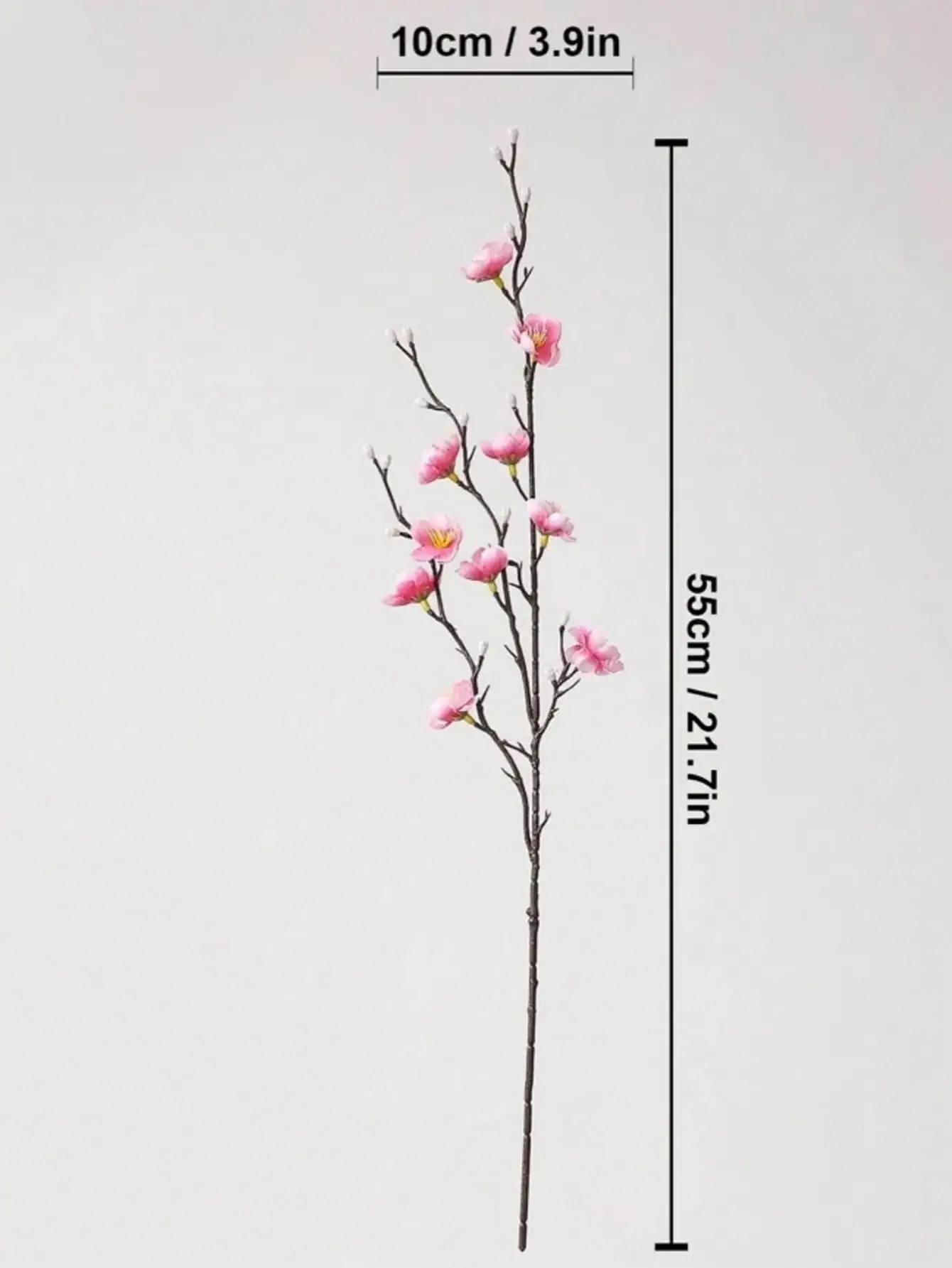Künstliche Blumen, weiße Pflaumenblüte, 21,7 Zoll, gefälschte Kunststoffblume mit langem Stiel, für Zuhause, Hotel, Hochzeit, Party, Garten, Dekoration, Geschenke, Geburtstag – Detail 9