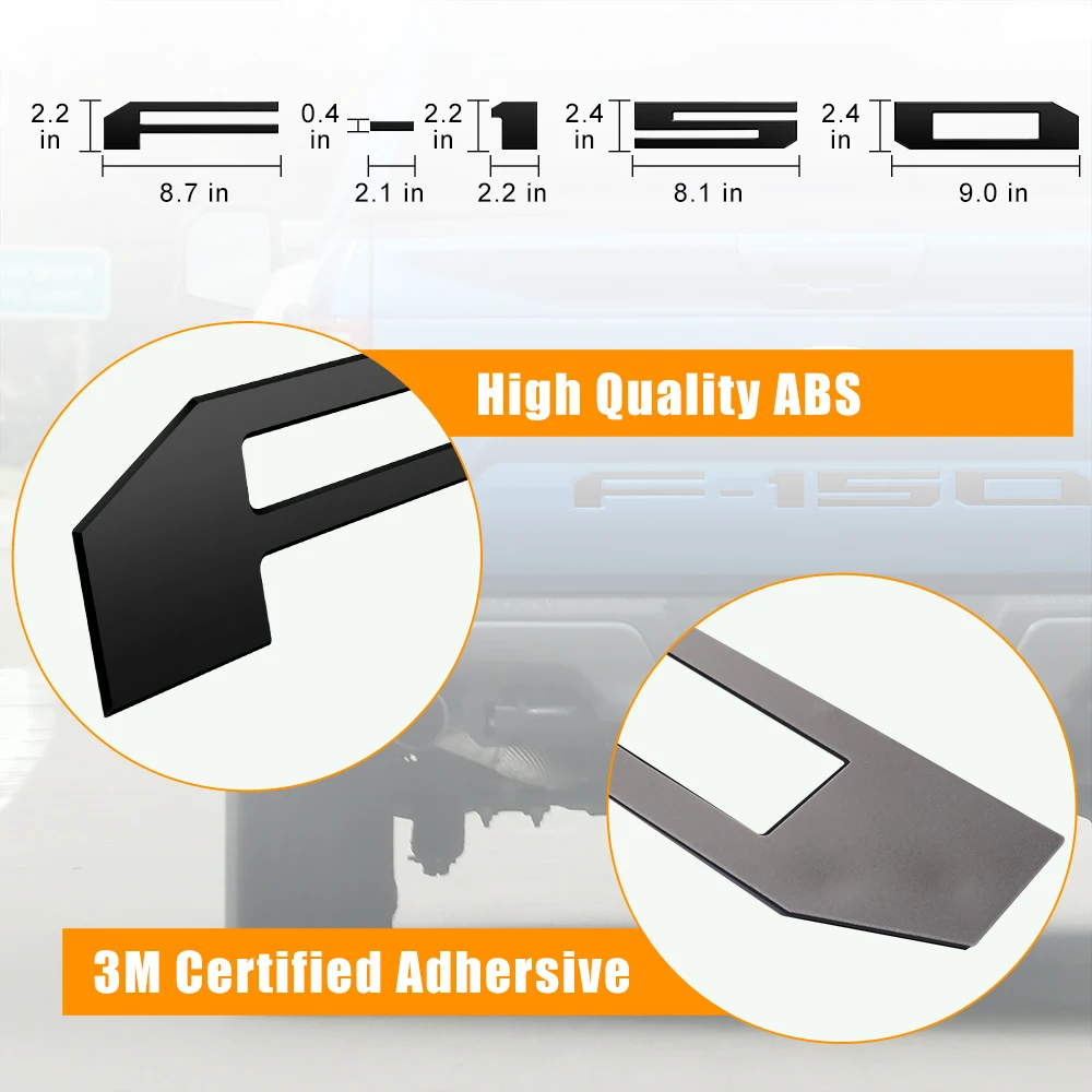 F-150 Emblem Badge Sticker Black Tailage Rear Sticker for Ford F-150 GT Car Styling Ford Trunk Stiicker Ford Accessories