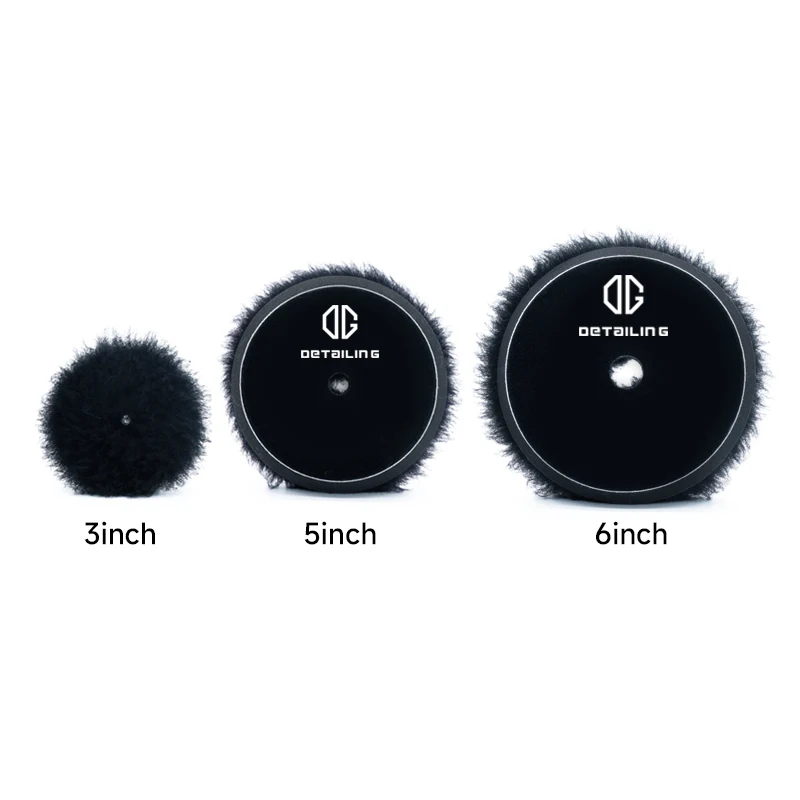 DETAILING 3/5/6Inch Polishing Kit Wool Felt Polishing Pads Wool Wheel Auto Care Polisher Pads for Car Polish Repair Scratches