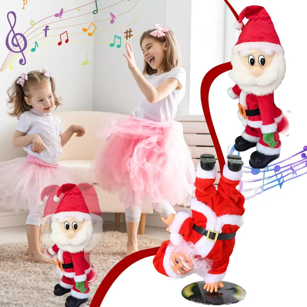 Musical Christmas Twerking Santa Claus Dancing Electric Kids Santa Gift Singing English Plush Christmas Stuffed Doll Song T K3K8