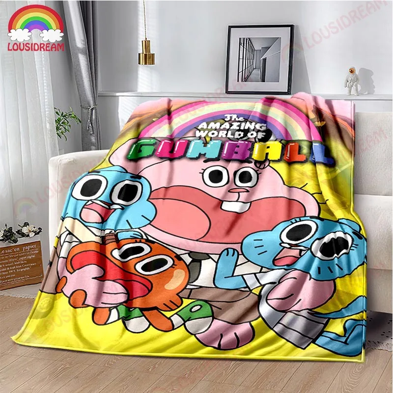 The Amazing World Blanket For Sofa Bed Travel Gumball Blanket Super Soft Cartoon Blanket Couch Sofa Bed Birthday Gift