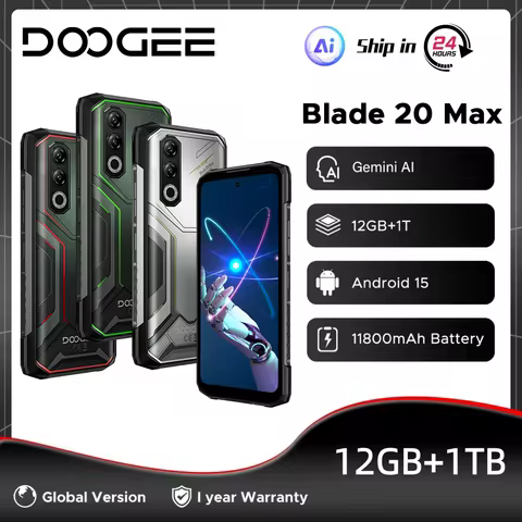 DOOGEE Blade20 Max Rugged Phone 36GB+1TB 6.6'' 120...